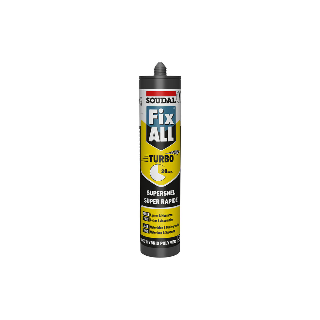 SOUDAL  FIX ALL TURBO  WIT  290 ML