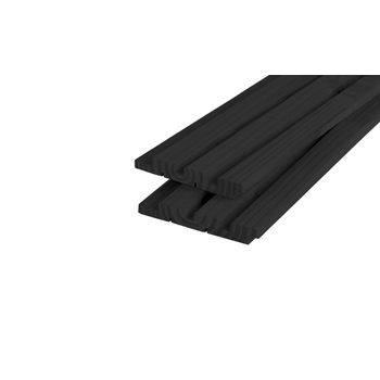 Triple Rhombus Vuren 18 x 145 Zwart Lengte 300cm