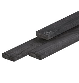 Douglas afdeklijst zwart geïmpregneerd 1.6 x 6.7 x 200 cm - beton schutting systeem