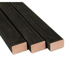 Douglas geschaafde regel zwart geïmp . 4,5 x 7 cm