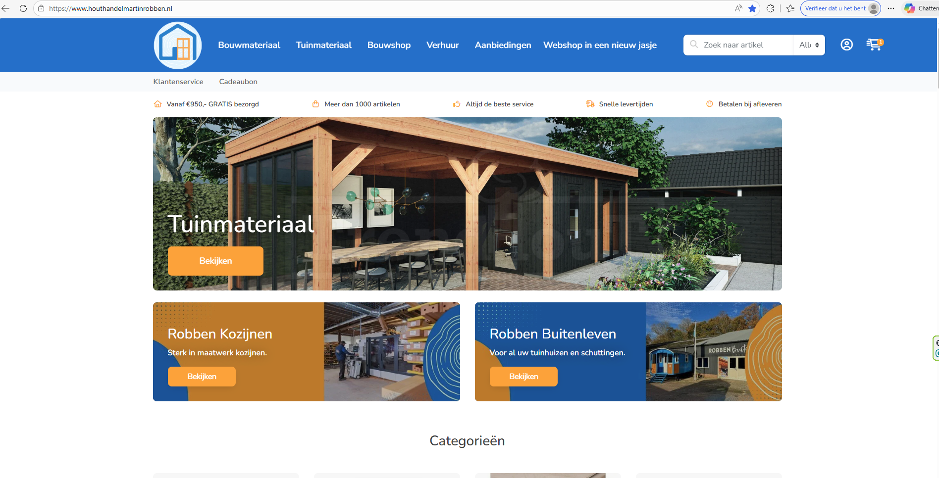 Nieuwe website