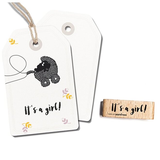 Stempel Tekst 'It's a girl!' 2398