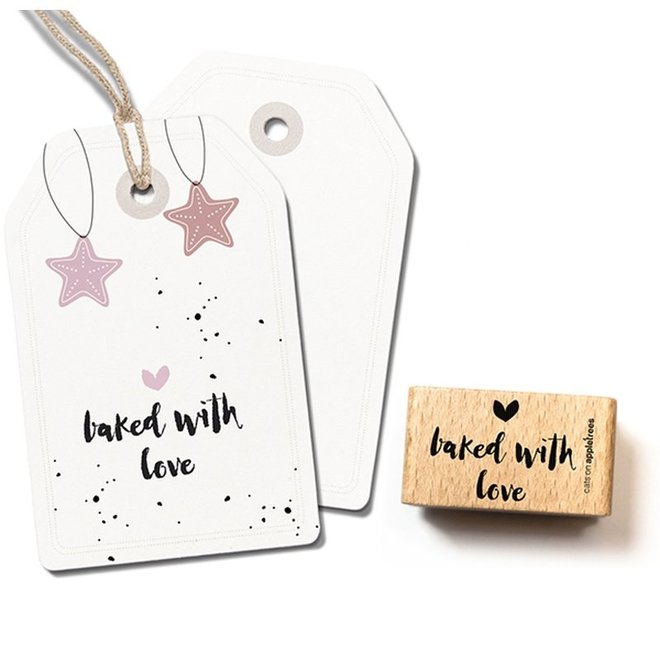Stempel Tekst 'baked with love' 2403