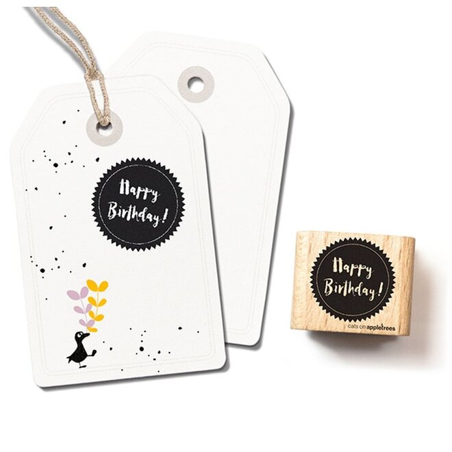 Stempel Tekst 'Happy birthday' 4 – Sternenform 2404