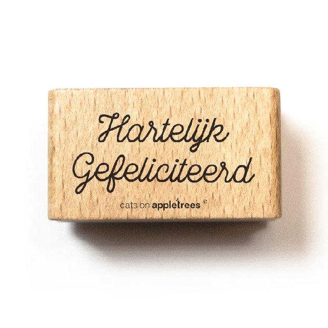 Stempel Tekst Hartelijk Gefeliciteerd 2 27272