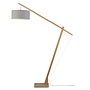 Vloerlamp Montblanc lichtgrijs  bamboe