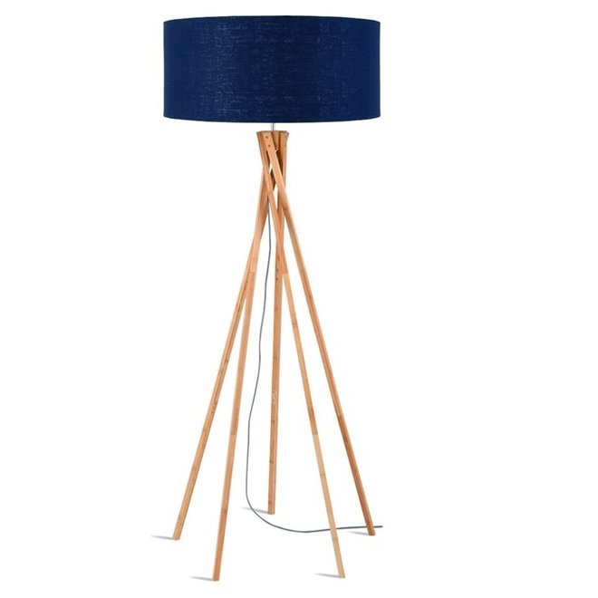 Vloerlamp Kilimanjaro blauw  bamboe