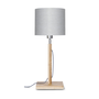Tafellamp Fuji lichtgrijs  bamboe
