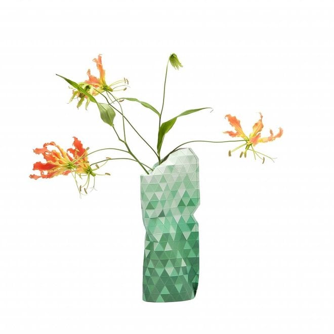 Paper Vase Cover SMALL Green Gradient