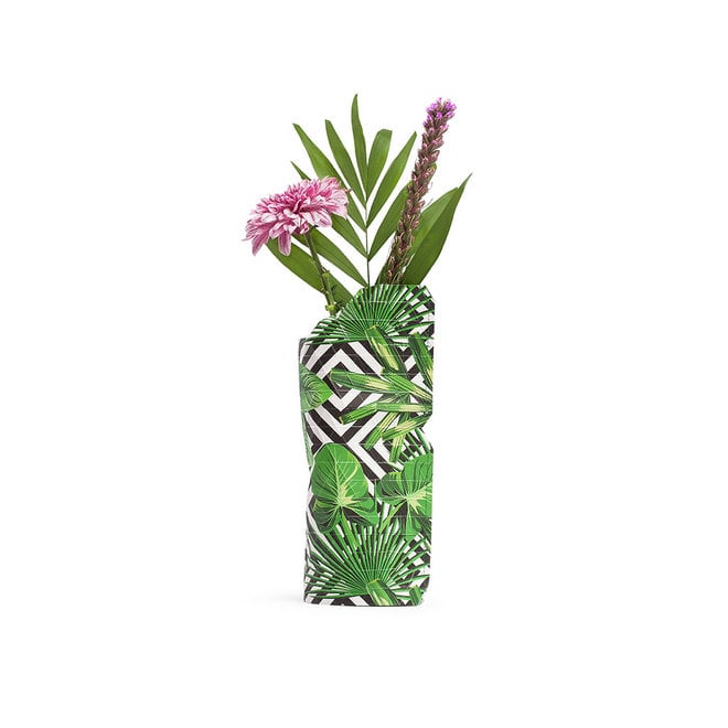 Paper Vase Cover SMALL Geo Jungle