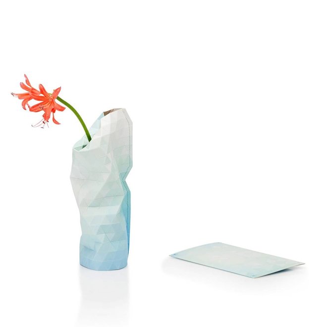 Paper Vase Cover SMALL Blue Tones