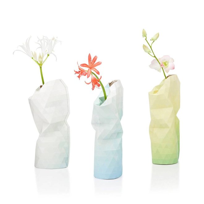 Paper Vase Cover SMALL Light Grey Tones
