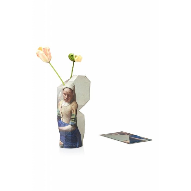 Paper Vase Cover Vermeer Milkmaid