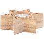 Houten kandelaar ster - laag