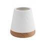 Waxinelicht porselein en hout Zee small