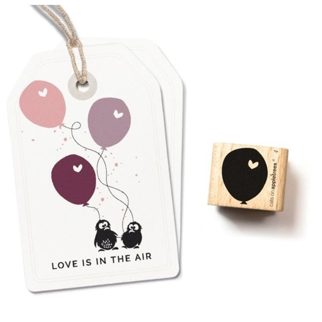 Stempel Luchtballon 4 met hart 27455