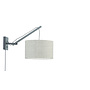 Wandlamp Andes - zwart/ kap donker linnen SMALL