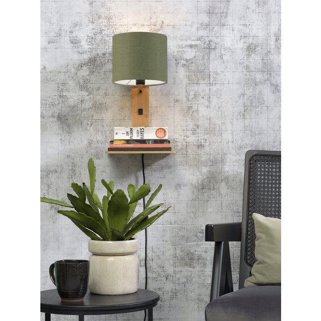 Wandlamp Andes  - naturel plank/ kap green forest