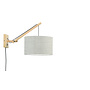 Wandlamp Andes - naturel/ kap donker linnen SMALL