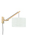 Wandlamp Andes - naturel/ kap licht linnen SMALL