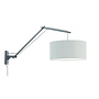 Wandlamp Andes - zwart/ kap lichtgrijs LARGE