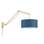 Wandlamp Andes - naturel/ kap blue denim LARGE