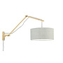 Wandlamp Andes - naturel/ kap donker linnen LARGE