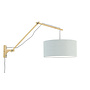 Wandlamp Andes - naturel/ kap lichtgrijs LARGE