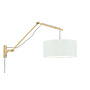 Wandlamp Andes - naturel/ kap licht linnen LARGE