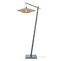 Vloerlamp Bali - zwart/ kap zwart-naturel MEDIUM