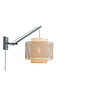 Wandlamp Bhutan zwart SMALL/ kap zwart-naturel SMALL