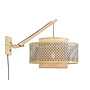 Wandlamp Bhutan naturel SMALL/ kap zwart-naturel LARGE