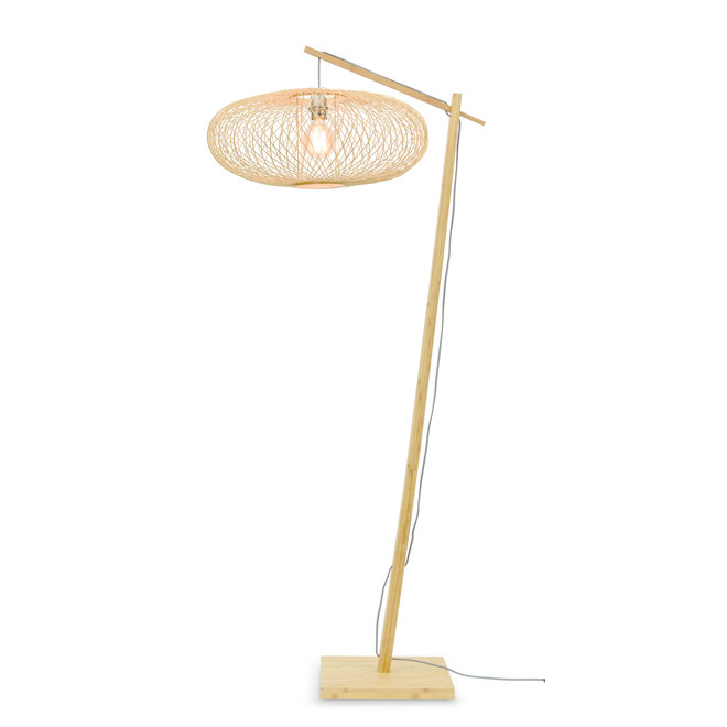 Vloerlamp Cango - naturel/ ellips naturel