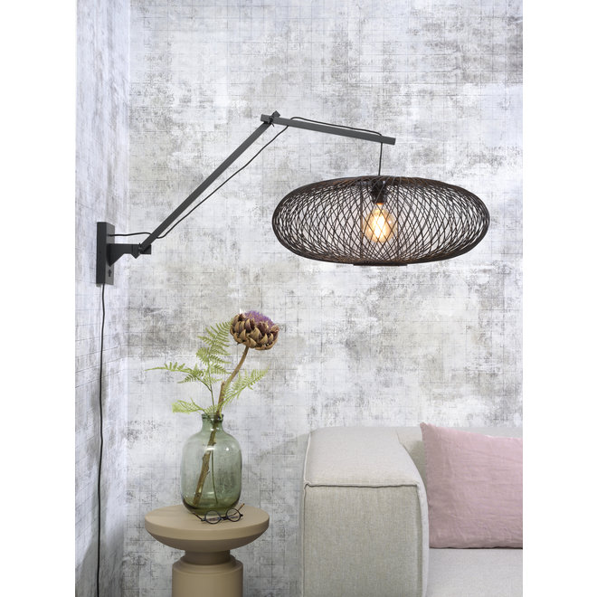 Wandlamp Cango - zwart/ zwevend zwart