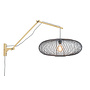 Wandlamp Cango - naturel/ zwevend zwart