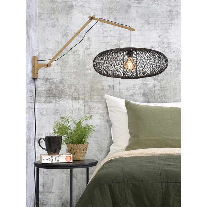 Wandlamp Cango - naturel/ zwevend zwart