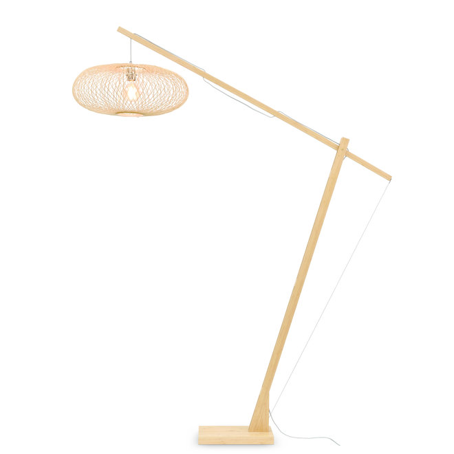 Vloerlamp Cango - naturel XL lang/ ellips naturel