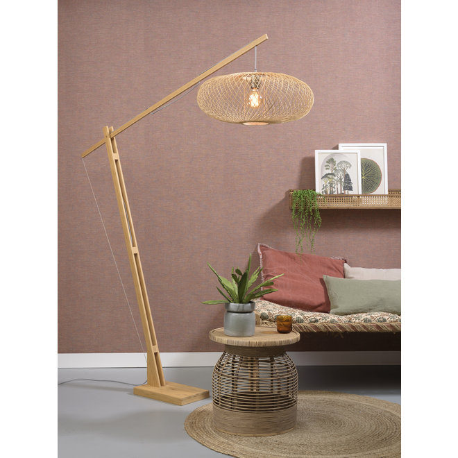 Vloerlamp Cango - naturel XL lang/ ellips naturel