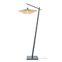Vloerlamp Kalimantan - zwart/ kap naturel-zwart