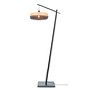 Vloerlamp Palawan - zwart/ naturel-zwart SMALL