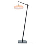Vloerlamp Palawan - zwart/ naturel/wit SMALL