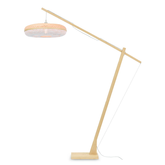 Vloerlamp Palawan - naturel/ naturel/wit LARGE