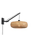 Wandlamp Palawan zwevend - zwart/ naturel SMALL