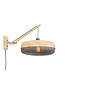 Wandlamp Palawan zwevend - naturel/ naturel-zwart SMALL