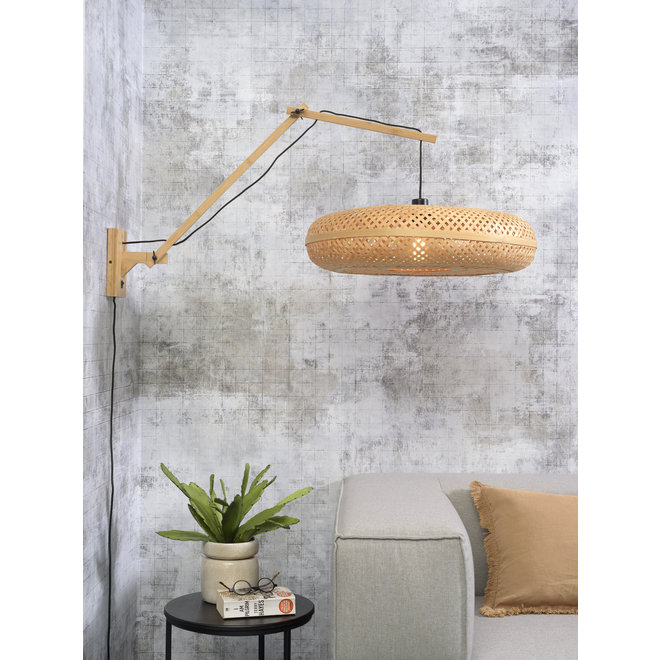 Wandlamp Palawan zwevend - naturel/ naturel LARGE