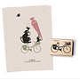 Stempel Fiets met krat 27497