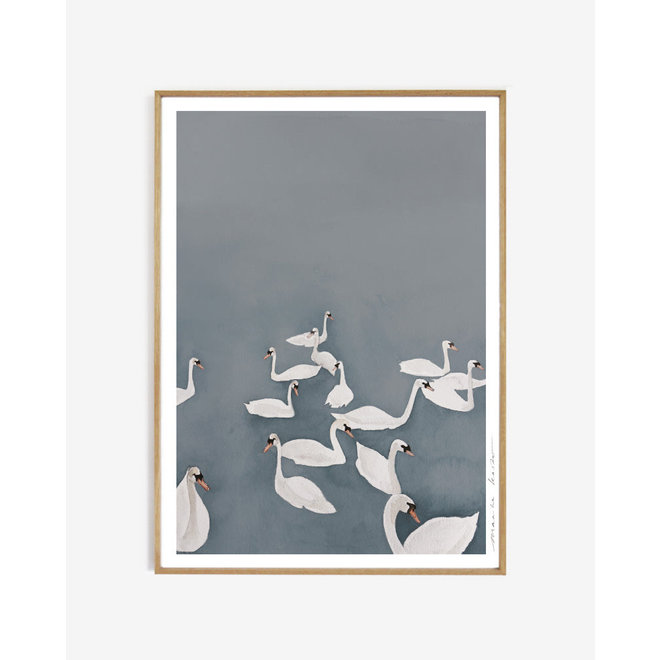 Art print Swanlake 40x50