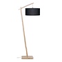 Vloerlamp Andes - naturel/ kap zwart