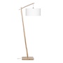 Vloerlamp Andes - naturel/ kap wit