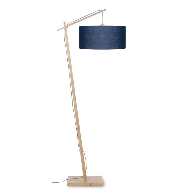 Vloerlamp Andes - naturel/ kap blue denim